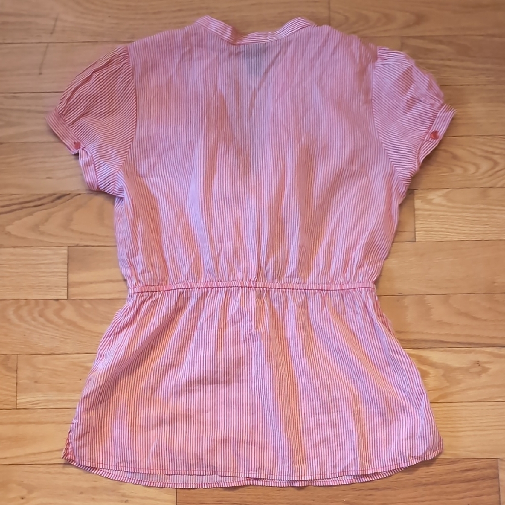 H&M Red and White Ruffle Blouse - Picture 7 of 7